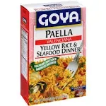 Goya Paella Yellow Rice & Seafood Dinner, Valenciana - 19 oz box