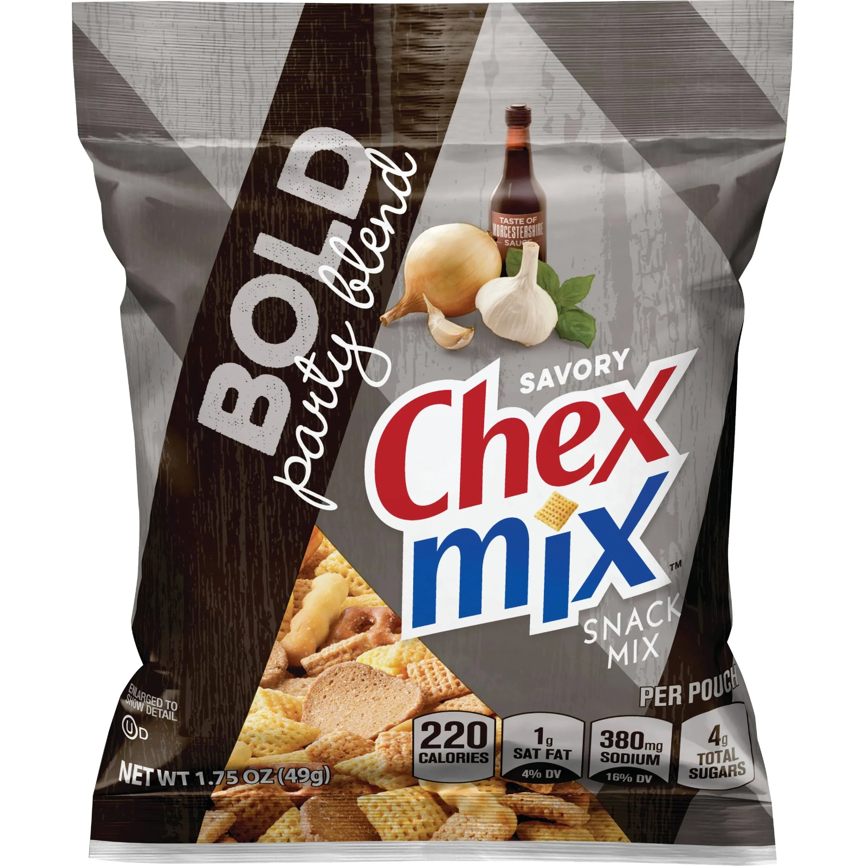 Chex Mix Snack Mix, Bold, Party Blend, Savory