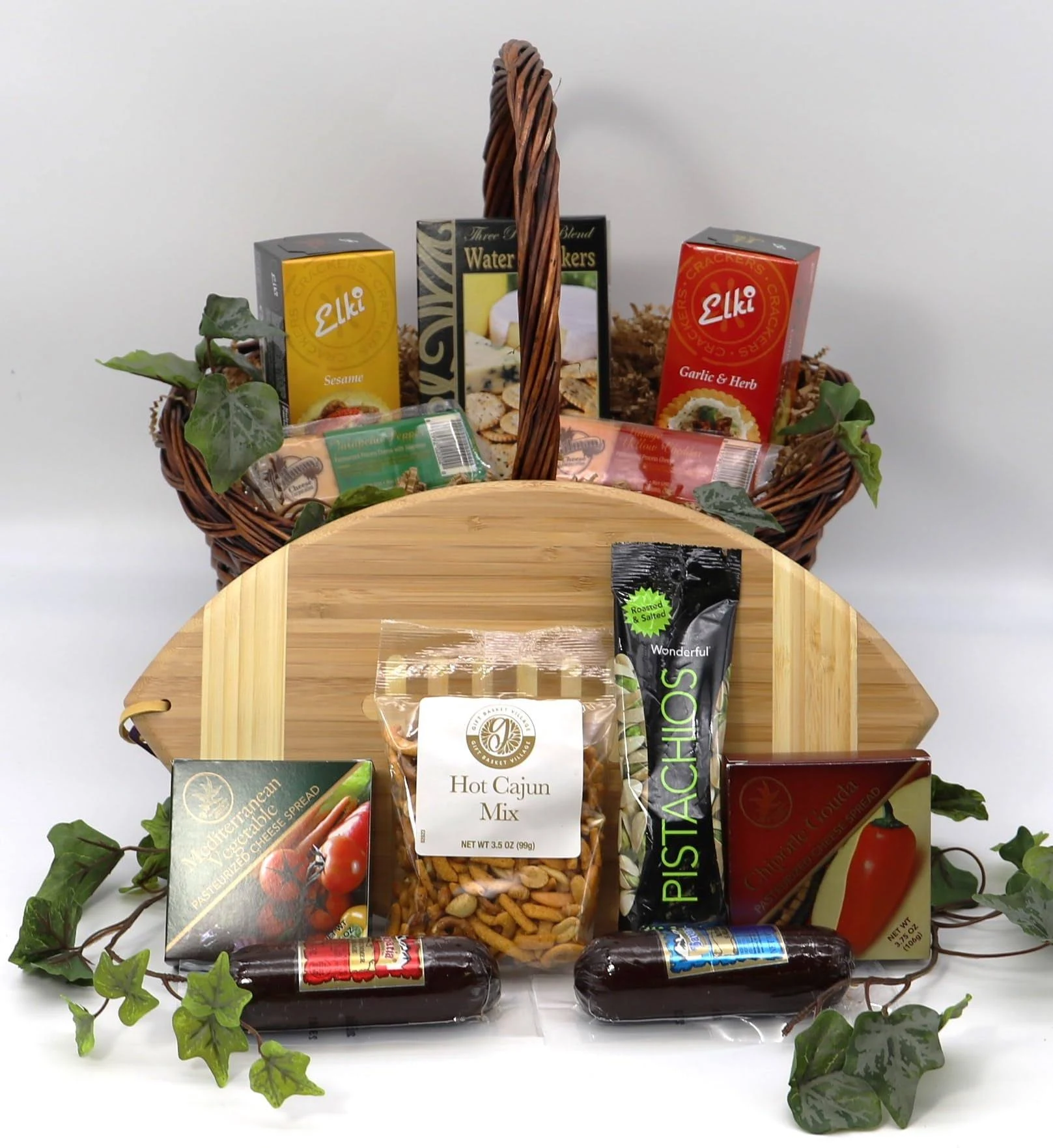 Gift Basket Village: Halftime Favorites - Gourmet Snacks & Football Cutting Board Gift Set