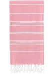 WETCAT Turkish Beach Towel Oversized 38x71 100% Cotton Sand Free Quick Dry Extra Large Light Travel Towel for Adults Beach Accessories Gifts (Light Pink, Beach Towel (38" x 71"))