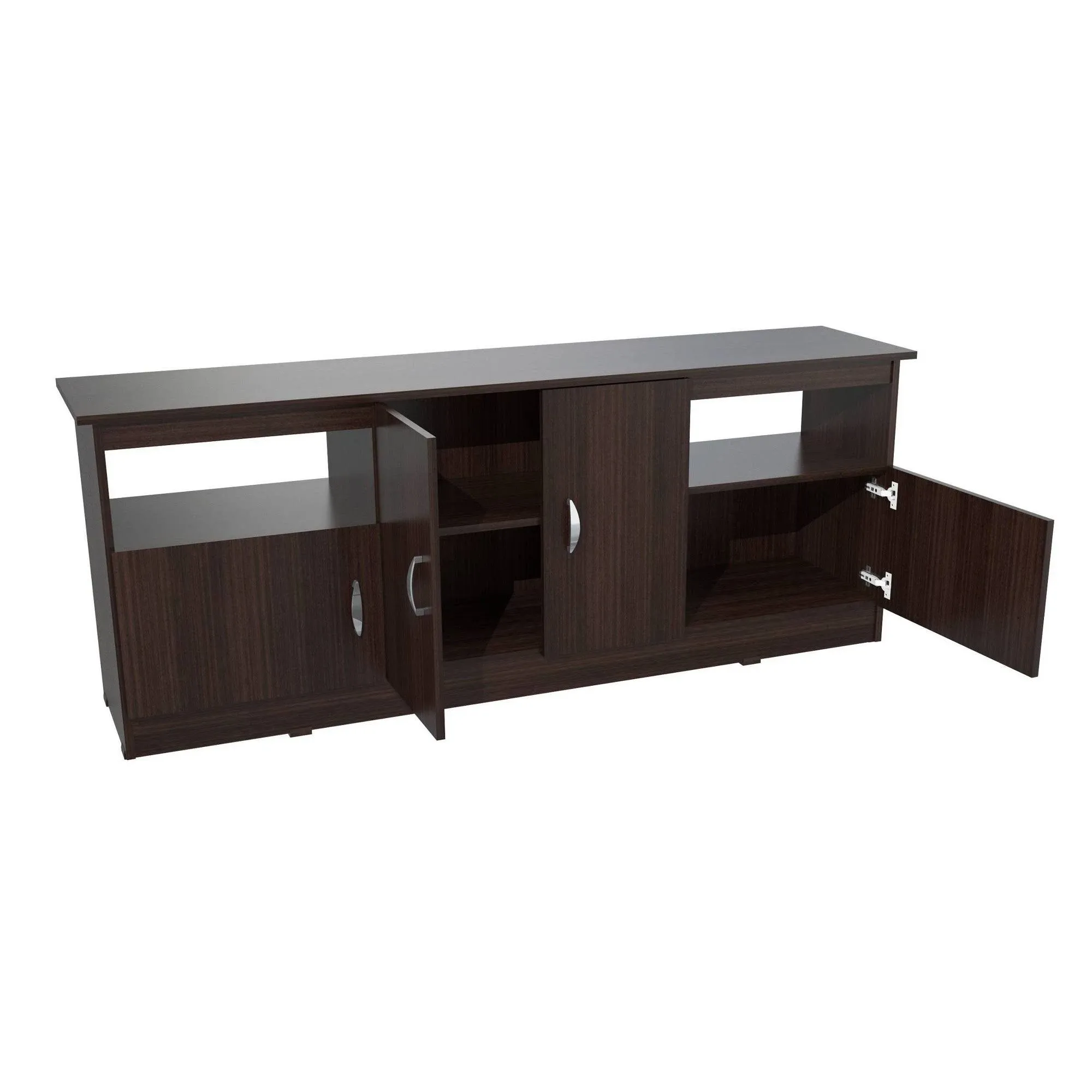 Inval Flat Screen TV Stand For 60"" TVs, 63""W, Espresso Wengue