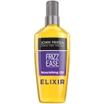 John Frieda Frizz Ease Nourishing Elixir Oil, Travel Size Heat Protectant Oil, Healthy Moisture for Unmanageable Hair, Heat Protectant, 3 Ounces, Infused with Argan Oil