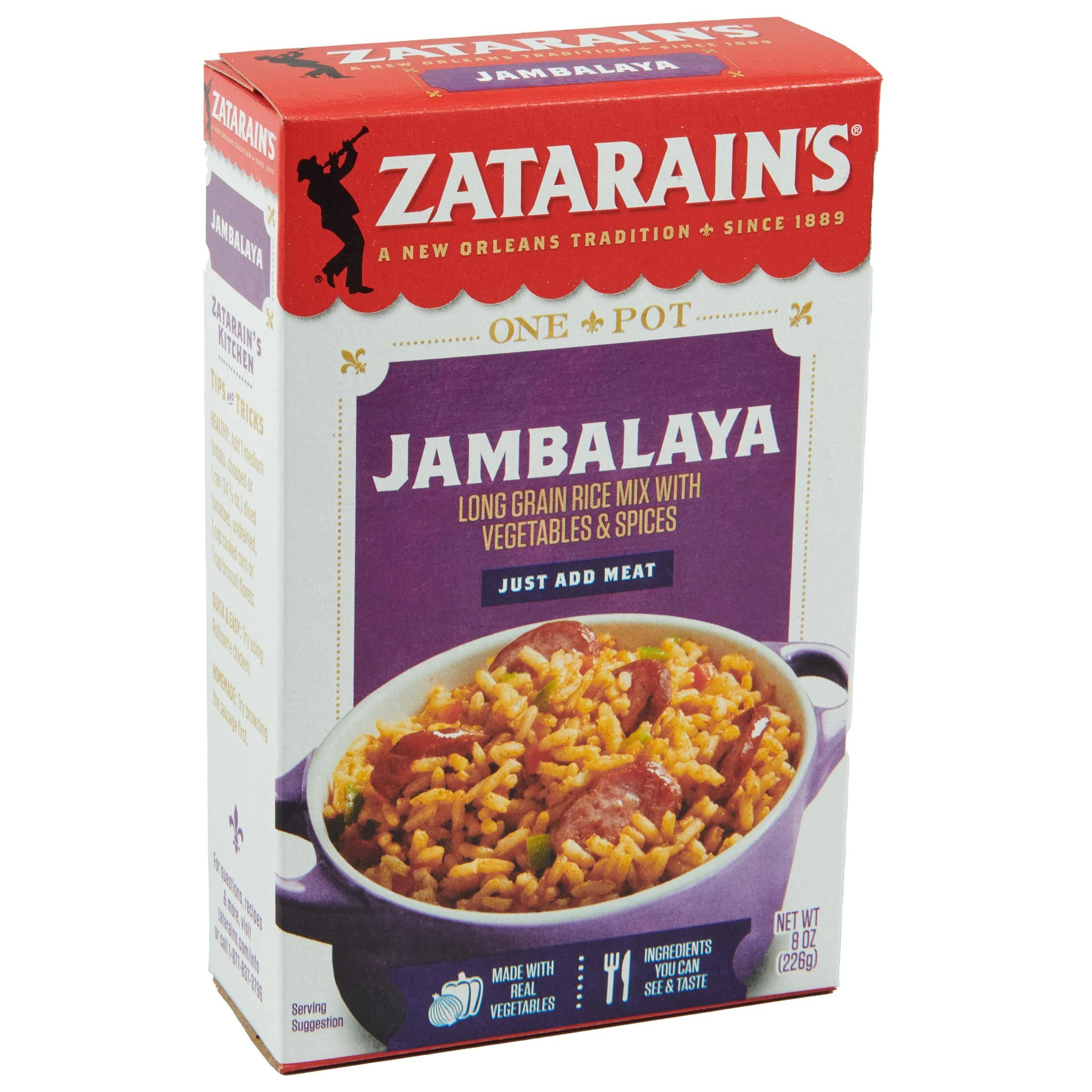 Zatarains Original Jambalaya Mix, 8 Ounces, Pack of 4