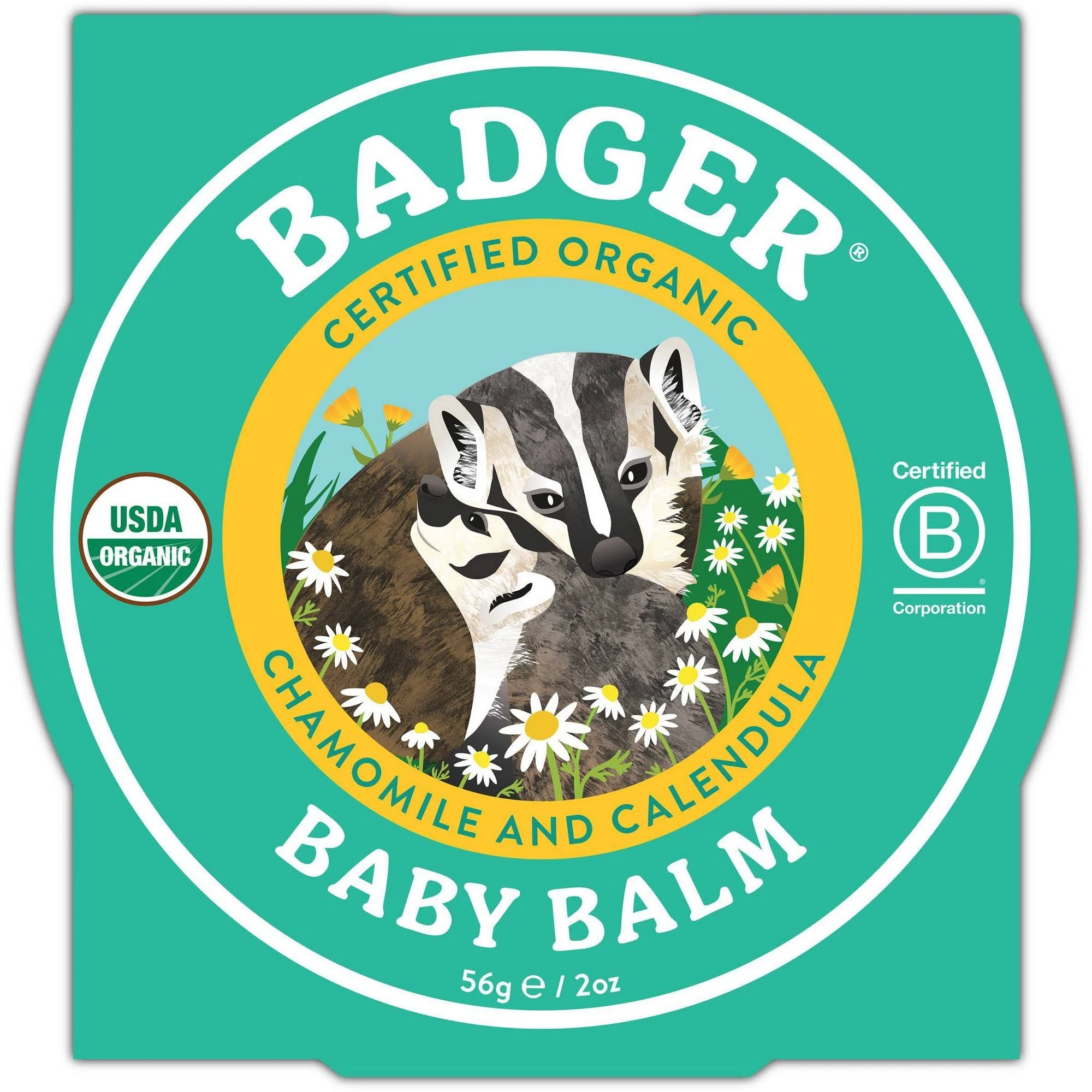 Badger, Organic Baby Balm, Bio-Babybalsam, Kamille und Ringelblume, 56 g (2 oz.)