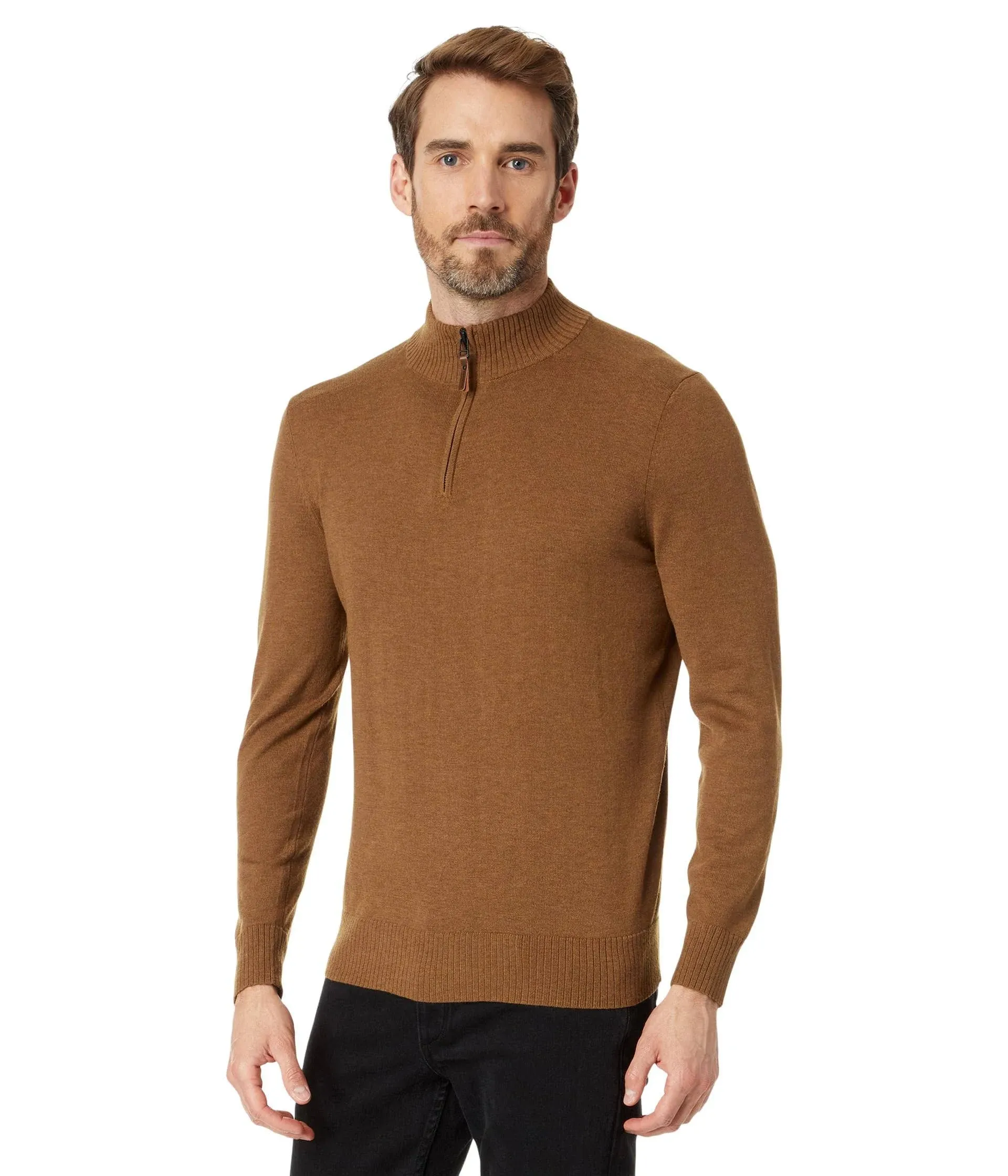 Smartwool Men's Sparwood Half Zip Sweater - XL - Fox Brown Heather