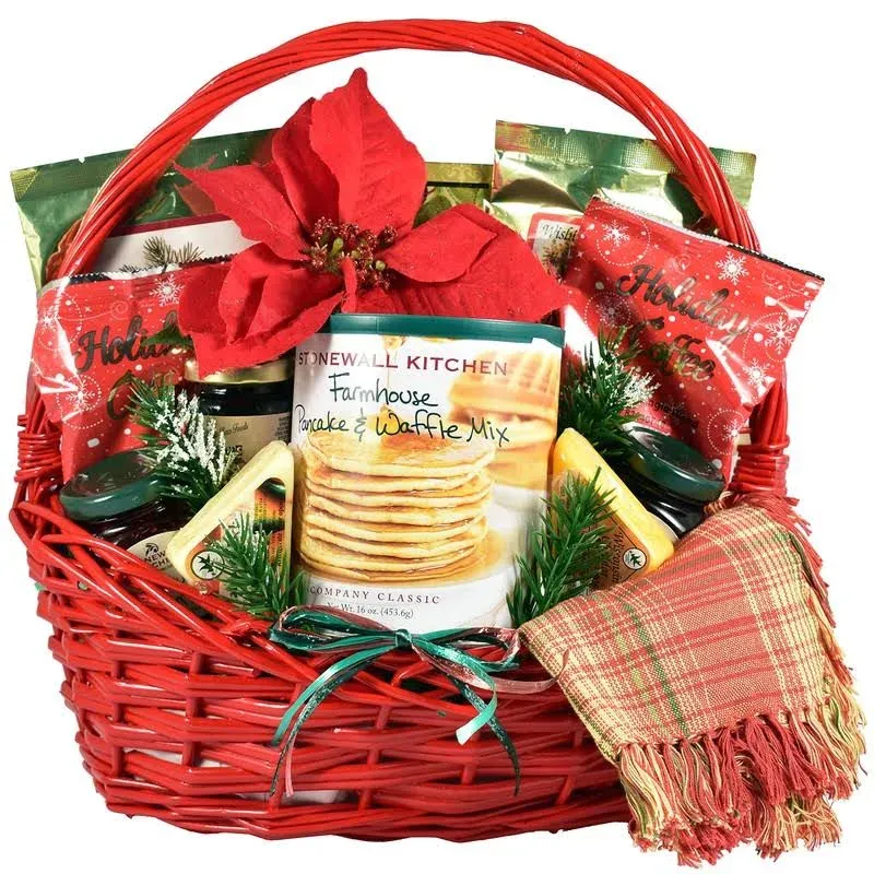 Country Christmas Breakfast Basket - A Classic Morning Breakfast Kit for Family