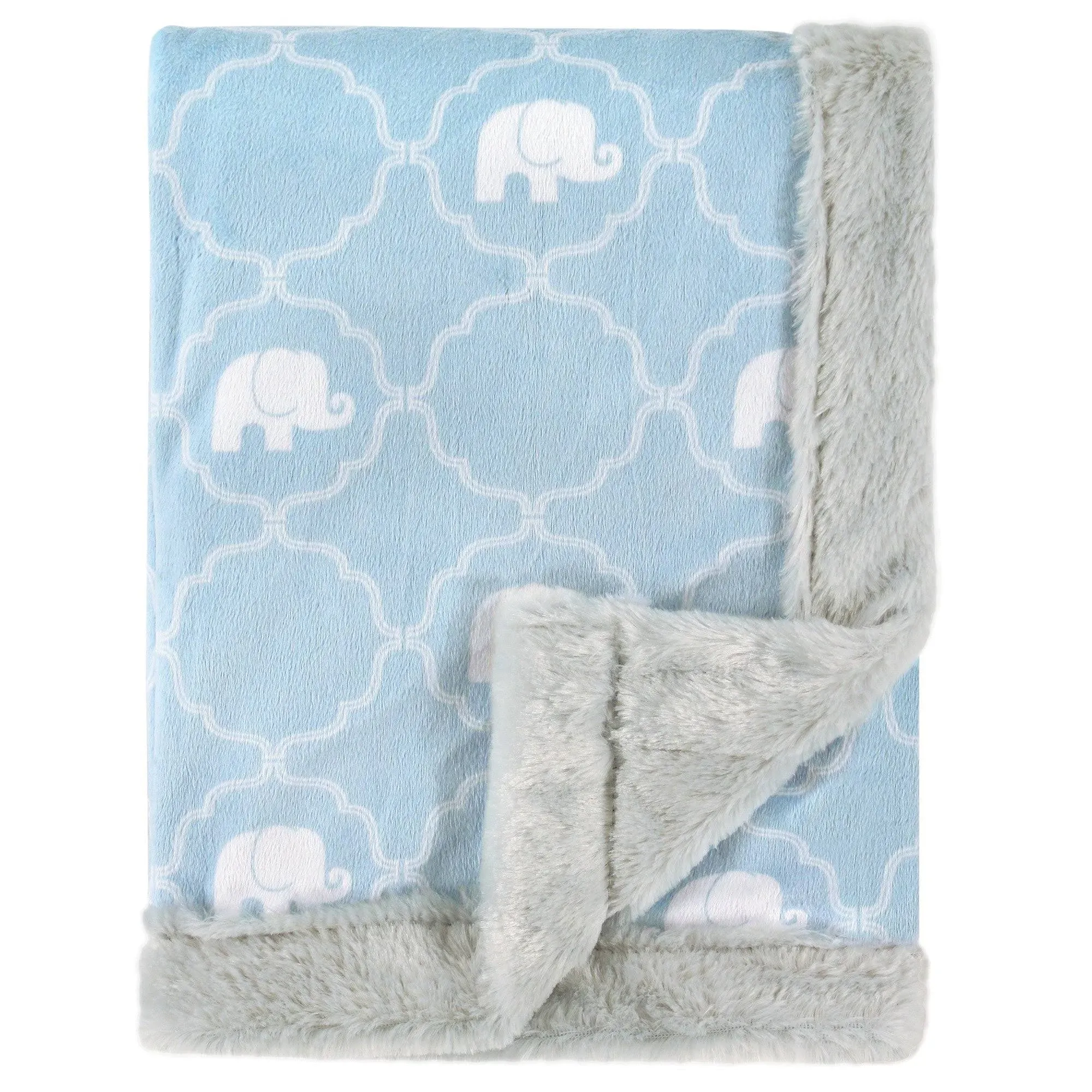 blue elephant baby blanket