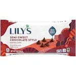 Lily's Baking Chips, Semi-Sweet Style - 9 oz