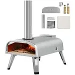 Pizza Oven Outdoor 12 Wood Fired Pizza Ovens Pellet Pizza Stove for Outside, Portable Stainless Steel Pizza Oven for Backyard Pizza Maker Portable