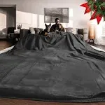 EasyFluffy Oversized Blanket 120x120 for Families, Couples & Friends - Extra Large Blanket - Biggest Blanket in The World - 10x10 Family Bl