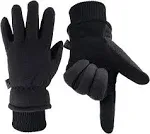 Winter Gloves for Men Women -20°F Thermal Deerskin Leather Insulated Work Glove Warm Polar Fleece Heated Heatlok Cotton in Cold Weather