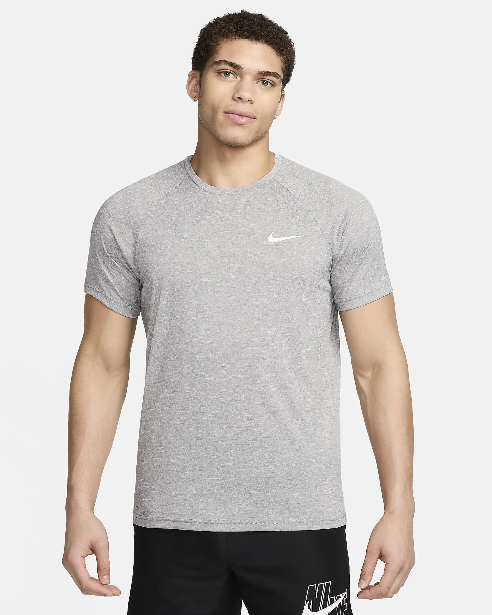 Nike  Camiseta Hydroguard de natación de manga corta de tela jaspeada para hombre