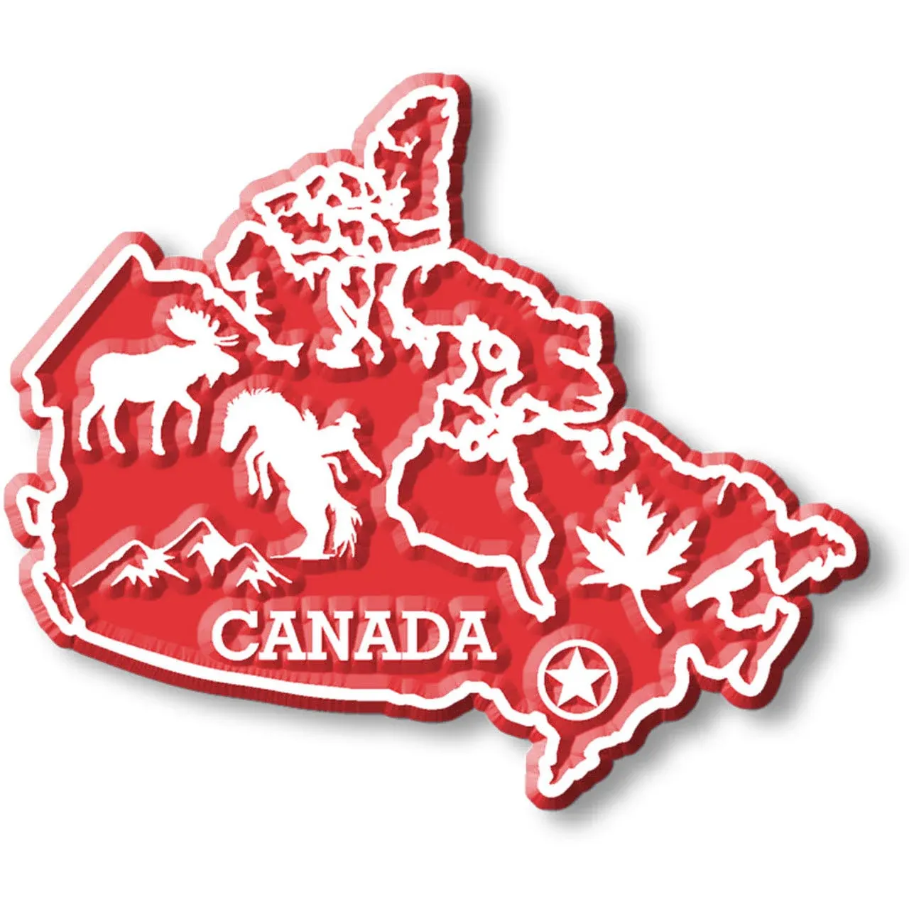 Canada Map Magnet by Classic Magnets, Collectible Souvenirs Made in The USA