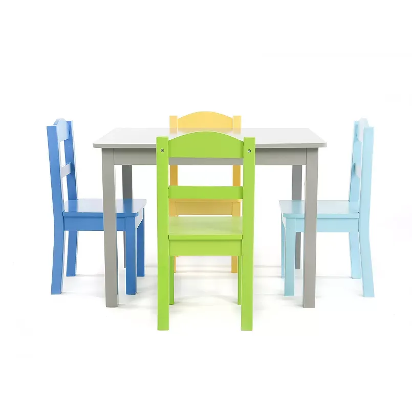 Tot Tutors Elements 5 Piece Kids Table and Chair Set