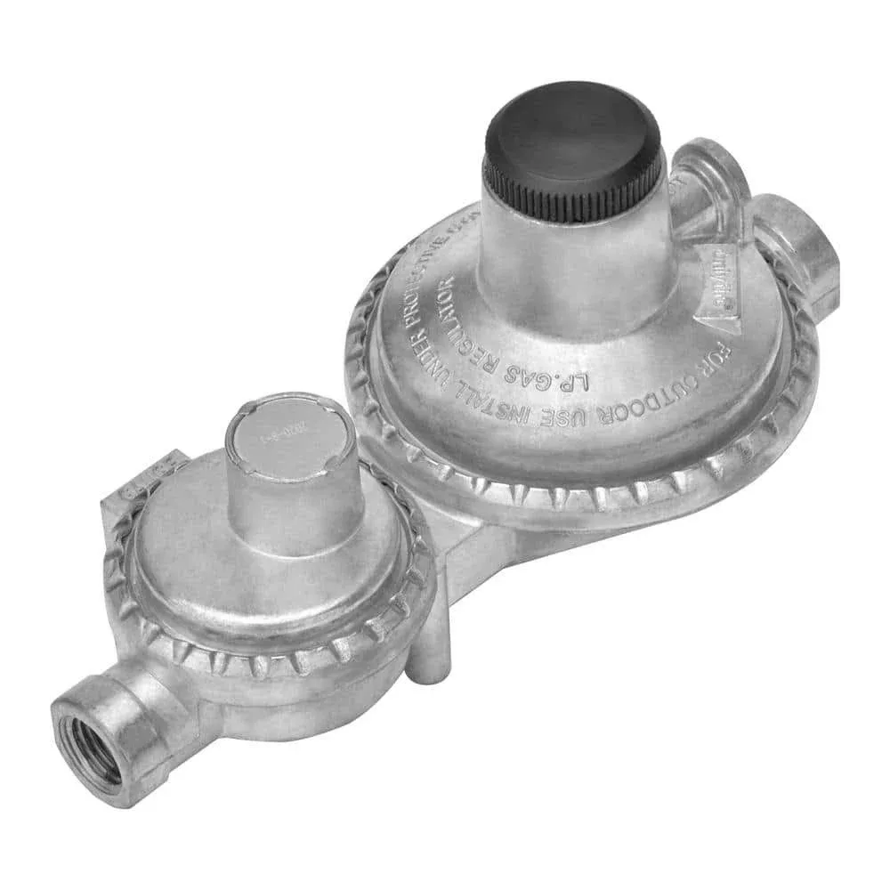 Vertical Two Stage Propane Regulator With 3/8" Female Npt Outlet And 1/4" Female