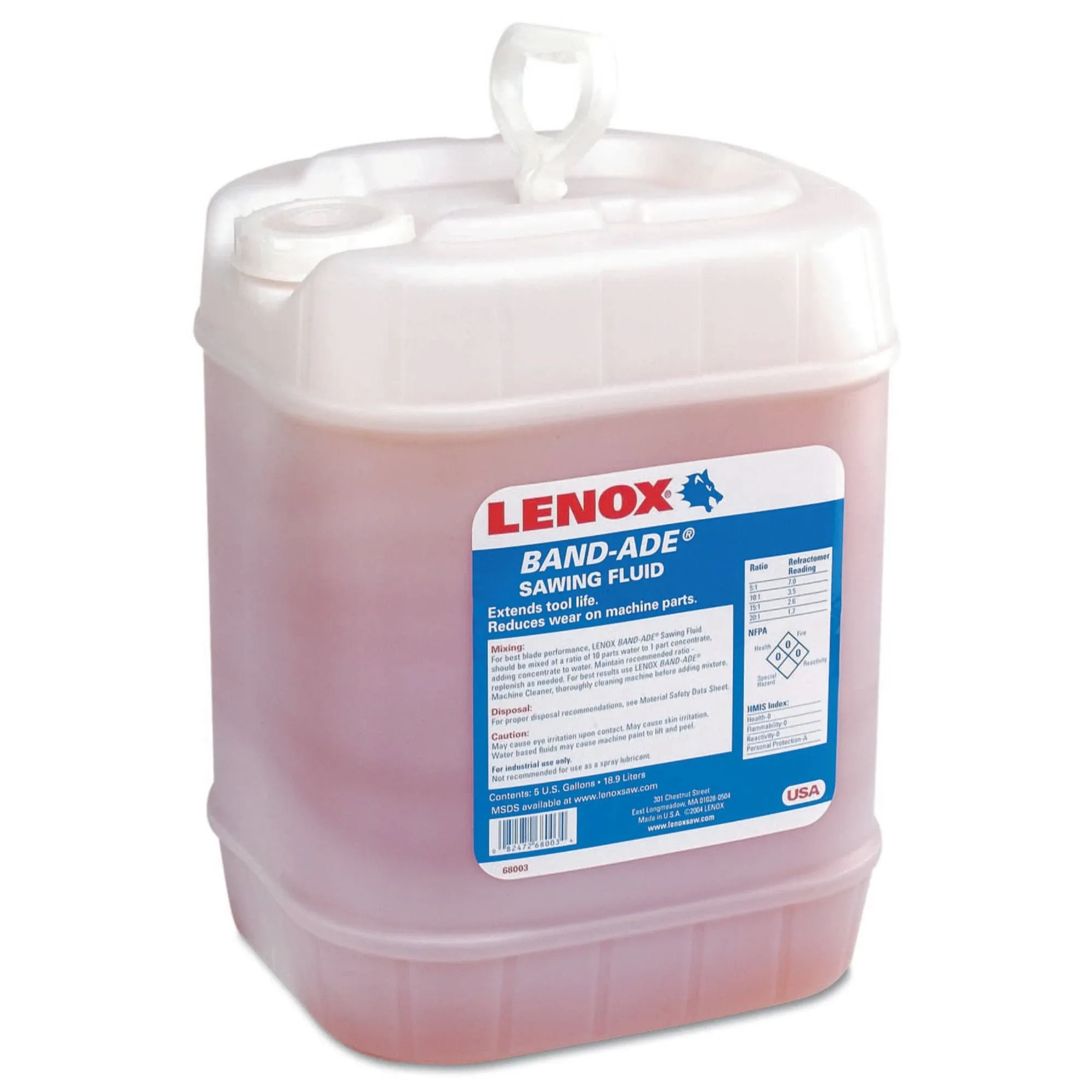 68003 Lenox Band-Ade Sawing Fluid, 5 Gallon Pail