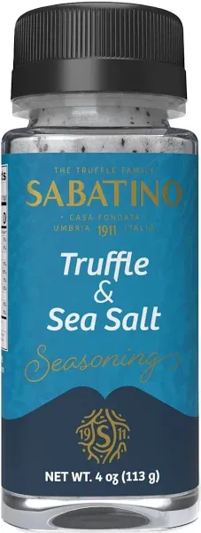 Sabatino Tartufi Truffle Salt Shaker, All Natural Gourmet Truffle Salt Seasoning, Sicilian Sea Salt,Kosher, Non-Gmo Project Verified, 4 oz