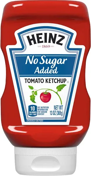 Heinz No Sugar Added Tomato Ketchup - 13 oz