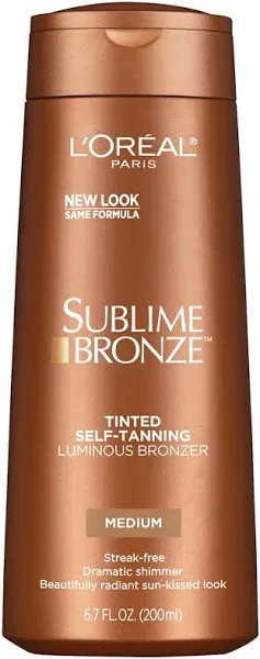 L'Oreal Paris Sublime Bronze Luminous Bronzer Self-Tanning Lotion, 6.7 oz.