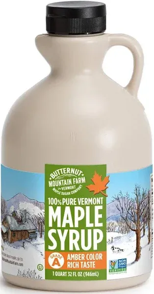 Butternut Mountain Farm Pure Maple Syrup Vermont Grade