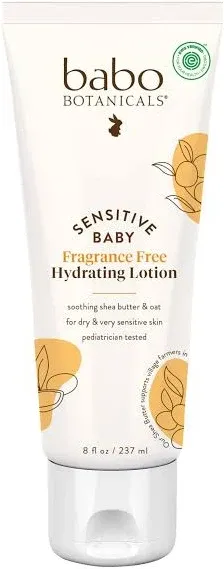 Babo Botanicals Sensitive Baby Fragrance Free Daily Hydra Lotion