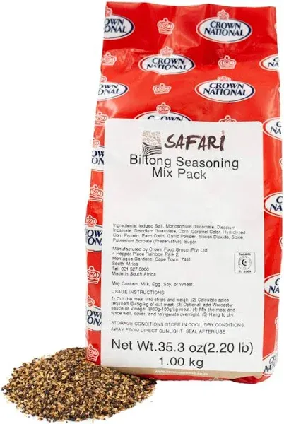 Safari Biltong Jerky Seasoning, 2.2 lbs Beef Spice