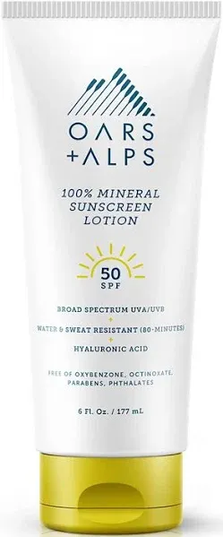 Oars + Alps Mineral Sunscreen Lotion SPF 50