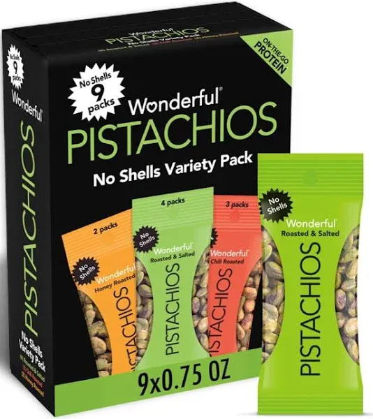 Wonderful No Shells Variety Pack Pistachios