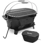 Uno Casa Hibachi Grill - Pre-Seasoned Small Charcoal Grill, Portable Charcoal Grill for Camping, Outdoors, Japanese Hibachi Grill and Waterproof