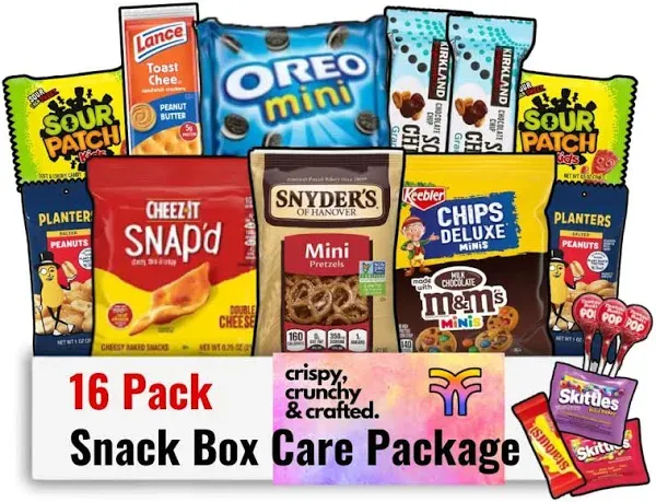 Snack Box Care Package - Back to School Gift Variety Snack Boxes for Adults, ...