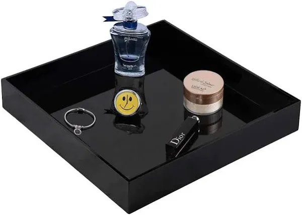 Waterproof Acrylic Vanity Tray Remote Control Sturdy Valet Tray Organizer Luc...