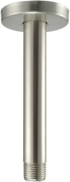 Purelux Straight Shower Arm 6 Inches Water Outlet PJ0612, Brushed Nickel Made of