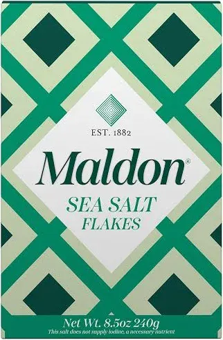 Maldon Salt Company Maldon Salt, Sea Salt Flakes, Resealable Tub, Kosher, Natural, Handcrafted, Gourmet, Pyramid Crystals, 3.08 Pound (1.4 kg)