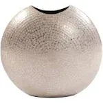 Howard Elliott Collection Frosted Silver Metal Vase - Large