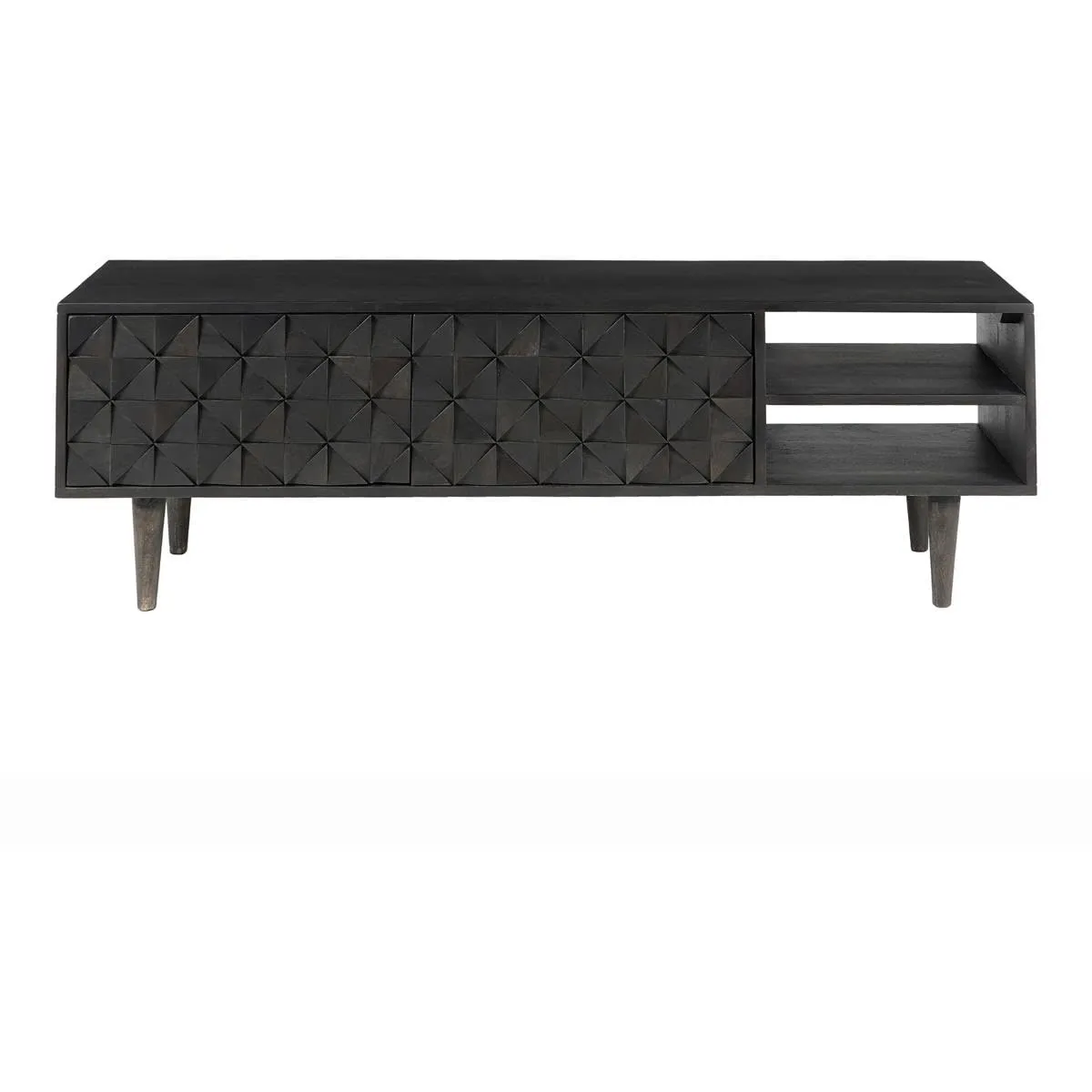 Moe's Home Collection Pablo Wood Media Unit Black Color