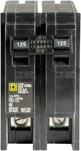 Square D HOM2125CP Double Pole Circuit Breaker