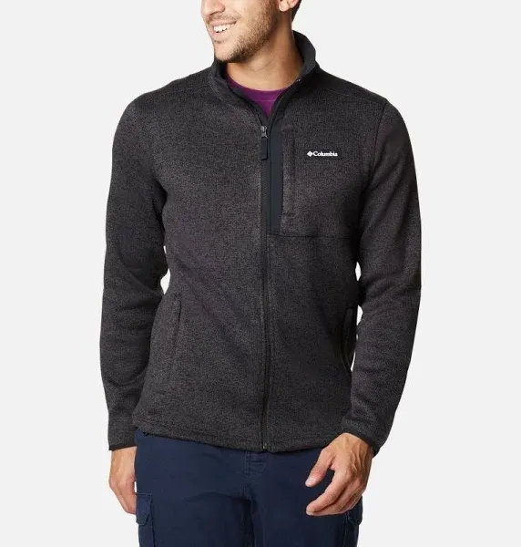 Columbia Men's Sweater Weather Full Zip, Black Heather / L