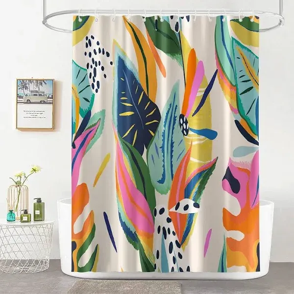 Abstract Art Shower Curtains for Bathroom, Polyester Fabric Shower Curtain Sets with 12 Hooks, Waterproof Modern Bathroom Decor Curtain, Machine Washable,72x72 Inch