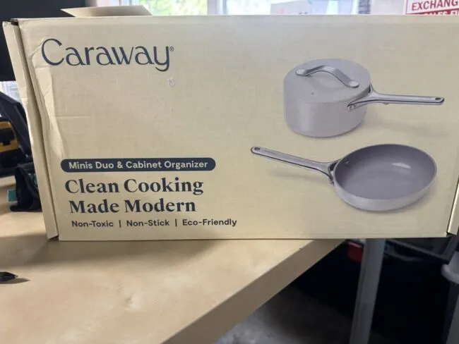 Caraway Home Mini Duo Ceramic Fry & Sauce Pan Set