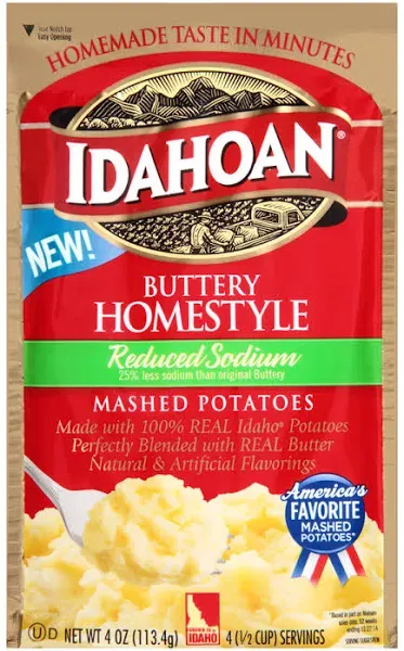 Idahoan Reduced Sodium Buttery Homestyle Mashed Potatoes (4 oz)