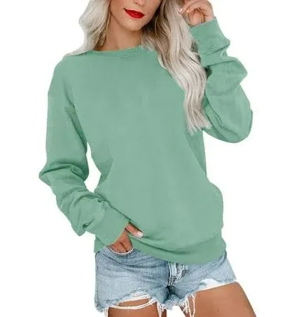 Bingerlily Women's Casual Long Sleeve Crew Neck Sweatshirt