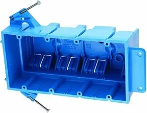 Thomas & Betts BH464A New Work Super Hard Body Wiring Box, 64 CUIN Capacity, Blue