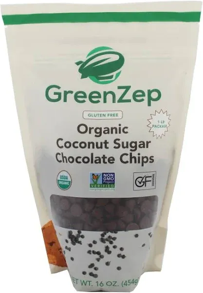 Coconut Sugar Organic Chocolate Chips for Baking, 4 Simple Ingredients, Dairy...