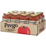 Prego Traditional Marinara Pasta Sauce, 24 Oz Jar, 12 Pack for Family Meals