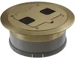 Hubbell RF406BR - Floor Box Flange and Door , Brass