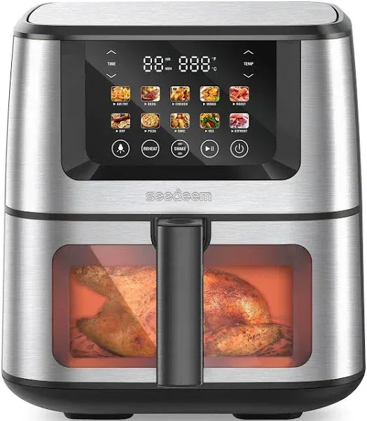 SEEDEEM Max XL Air Fryer, 8 Quart, 10-in-1 Hot Air Fryer Oven with Color LCD ...