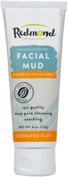 REDMOND Clay Facial Mud with Silver, 4 Ounce Tube (1 Pack)