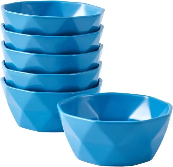 Bake And Serve 6-Pack Geometric Matte Ceramic Cereal Dessert Bowls