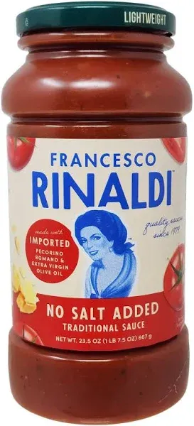 Set Francesco Rinaldi No Salt Added Pasta Sauce-23.5 Oz