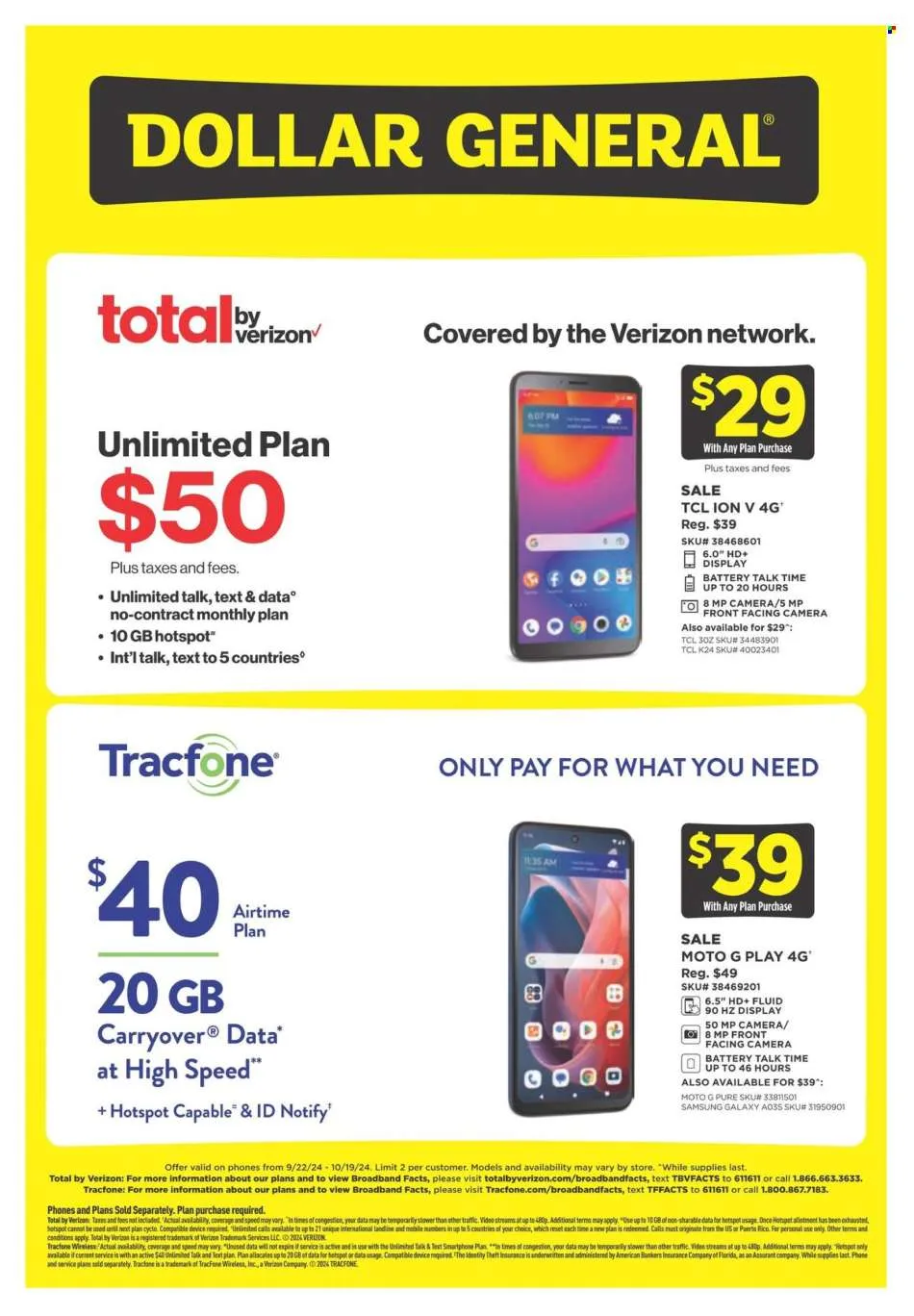 Dollar General Ad - Wireless Specials